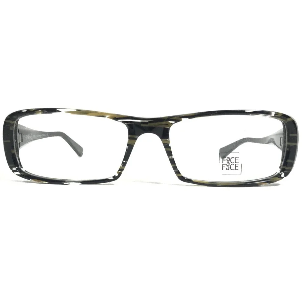 Face a Face Eyeglasses Frames LIPPS 6 COL 886 Clear Brown Striped 55-17-140